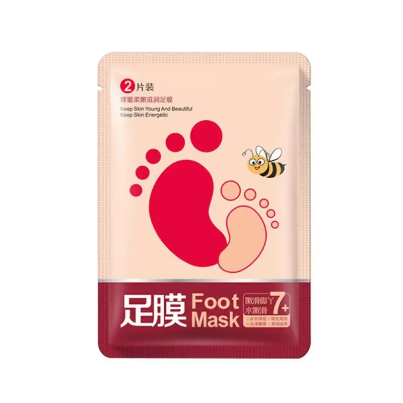 Foot 2 шт./1 пара отшелушивающая маска для ног мед Отшелушивание омертвевшей кожи удаляет увлажняющий отбеливающий пилинг Спа маска для рук - Цвет: Foot