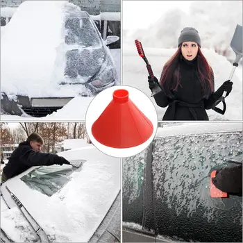 

Hot Universal Scrape A Round Ice Scraper Car Windshield Cone-Shaped Snow Scraper Snow Scraper