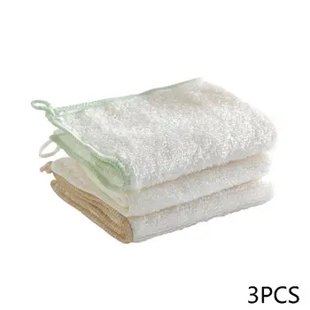 

3pcs Kitchen Anti-grease Wipping Rags Bamboo Fiber Cleaning Cloth Washing Dish Multifunctional Cleaning Tools