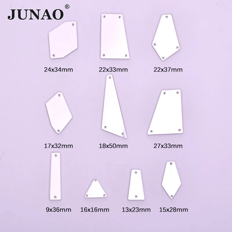 JUNAO-20pcs-Mix-Size-Sew-On-Clear-Mirror-Rhinestone-Silver-Applique-Flatback-Acrylic-Gems-Sewing-Strass (5)