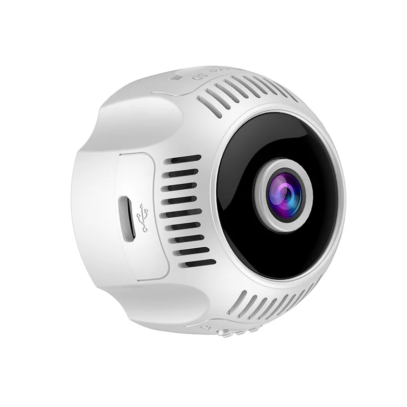 Wearable Wireless Mini WIFI Camera HD 4K 1080P Micro LED Video IP Camera Infrared Night Vision Network Intelligent Monitoring - Цвет: white camera only