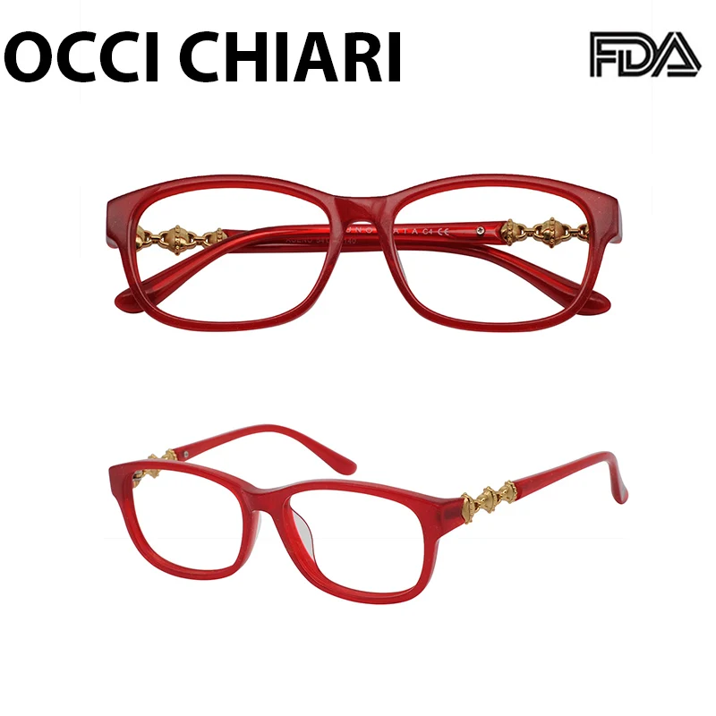 OCCI CHIARI винтажные женские очки оправа оптический стильный синий светильник