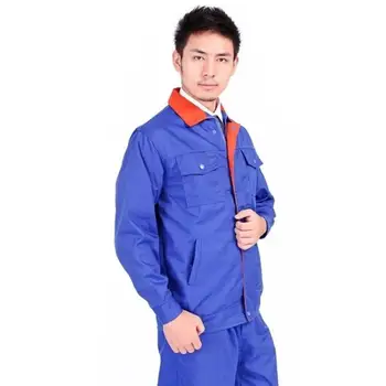 

Blue With Orange Lapels Overalls Factory Clothes Engineering Clothes Suit Long-sleeved Suit And Set New 2020 Spring Autumn Work