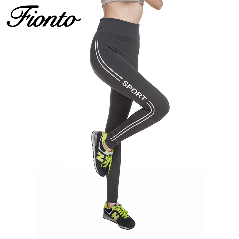 

2019 Explosion Models Seamless High-elastic English Letter Tights Sweatpants Breathable Yoga Pants спортивныештаныженские