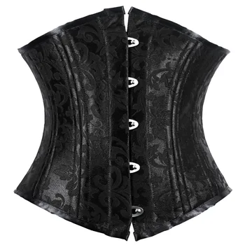 

Spiral steel boned Underbust corset and bustier body slimming Lingerie waist cincher Plus size clothing XS-6XL