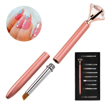 

Fashion Girls Nail Polish Rhinestone Brushes Kit Essential Nail Art Set Gel Painting Drawing Pen Dedicated Manicure Tools 10 Pcs