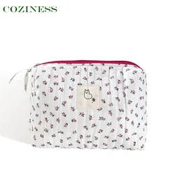 COZINESS Waterproof Polyester Cotton Diaper Bag Broken Floral Pattern Zipper Closure For Travel Storage Bags Makeup Pocket Hot 