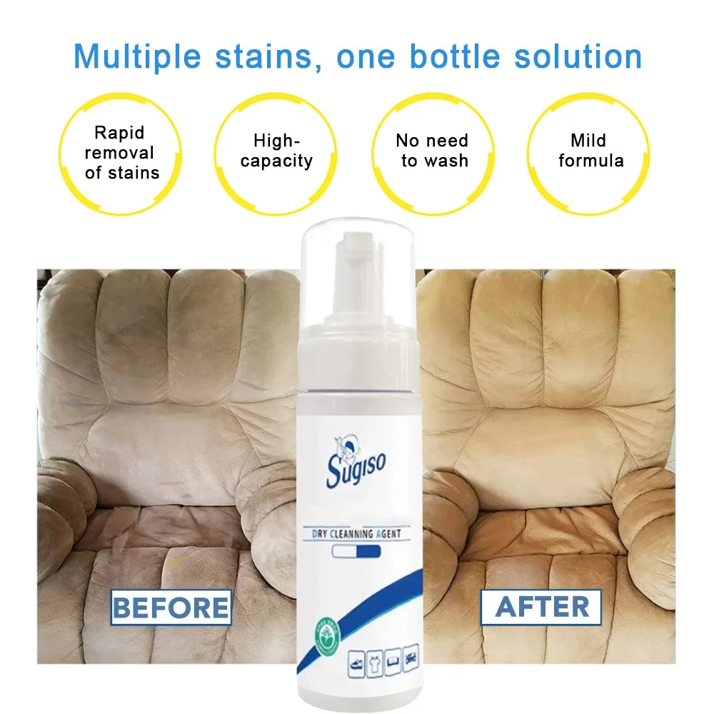 

high quality clean up Multi-purpose Waterless Clothing Cleansing Foam Rinse-Free Agent Liquid cleaner dropshipping shipped fast