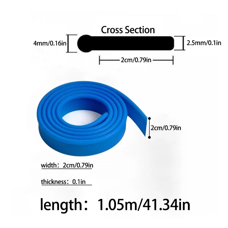 Window Cleaning Squeegee Cleaning Squeegee Window Cleaning Tool Shower Squeegee 2XPE 41" Cut-to-Size Window Squeegee Refills Replacement Squeegee Rubber Window Cleaning Tool Part Shower Cleaner