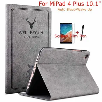

Case For Xiaomi Mi Pad 4 10 Plus Magnetic Smart PU Leather Cover for Xiaomi MiPad 4 10.1 inch Tablet+Free Film+Pen
