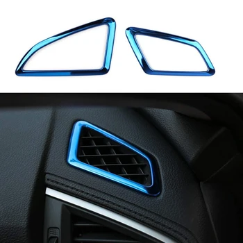 

Windshield Air Vent Wind Outlet Cover Trim Sticker Stainless Steel for 10Th Gen Honda Civic 2016 2017 2018 2019 - Blue