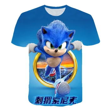 

3D Boys Supersonic sonic Funny T-shirts Girl Costume Children Clothing 2020 summer Kids Clothes Baby Tshirts sonic the hedgehog