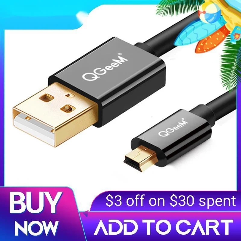 Дата-кабель Mini USB/USB высокая скорость передачи данных и быстрая зарядка для
