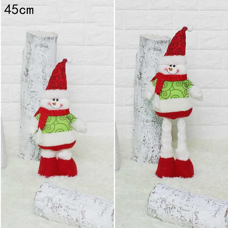 Большие Рождественские куклы выдвижной снеговик лося игрушка кукла рождественский подарок для ребенка орнамент с рождественской елкой рождественские украшения для дома - Цвет: H