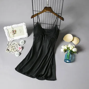 

2020 New women sexy sleepwear Lace Teddy Lingerie Sexy Deep V One Piece Nightdress Underwear sleep dress пижама женская#L35