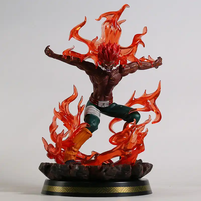 Naruto Eight Inner Gates Guy PVC Figure Statue with LED Light 35cm