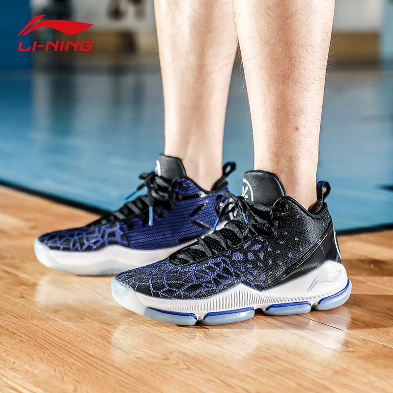 Li-Ning Мужская деление III Уэйд Профессиональная баскетбольная обувь подкладка облако дышащие кроссовки спортивная обувь SJAS17