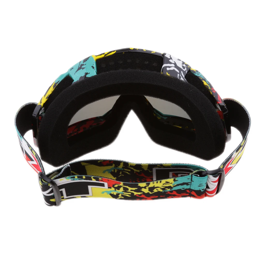 Motorcycle Motocross ATV Dirt Bike Goggles Anti-fog Eyewear Colorful/White