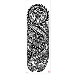 6 Designs Waterproof Temporary Tattoo Stickers Full Arm Large Skull Old School Tatoo Stickers Flash Fake Tattoos for Men Women