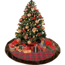 1 шт темно-красный плед Юбки для ёлки дерево коврик для ног коврик рождественские украшения для дома натальное дерево год ковер Декор