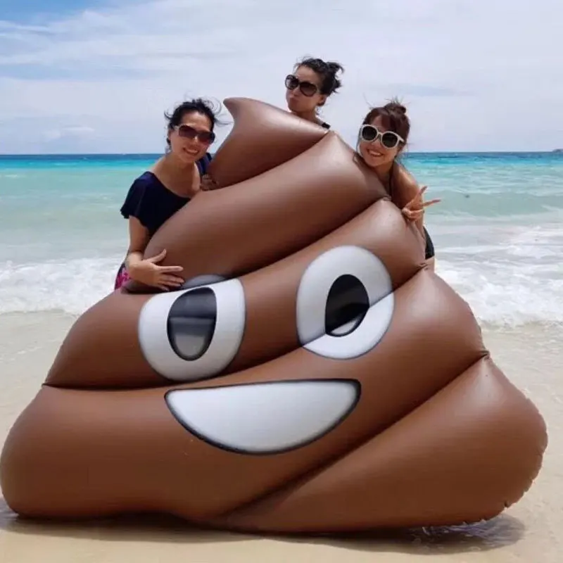 New Products Thick Environmentally Friendly PVC Water Adult Inflatable Poop Floating Row Inflatable Stool Floating Row Feces Flo