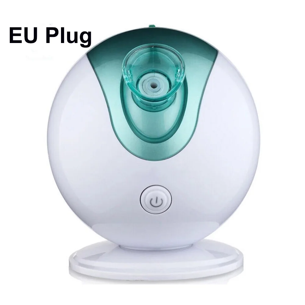 green EU Plug Пароварка для лица кожи спа красоты приборная машина отбеливающий увлажняющий, отшелушивающий паровой озоновый нано-распылитель для лица испаритель - Цвет: green EU Plug