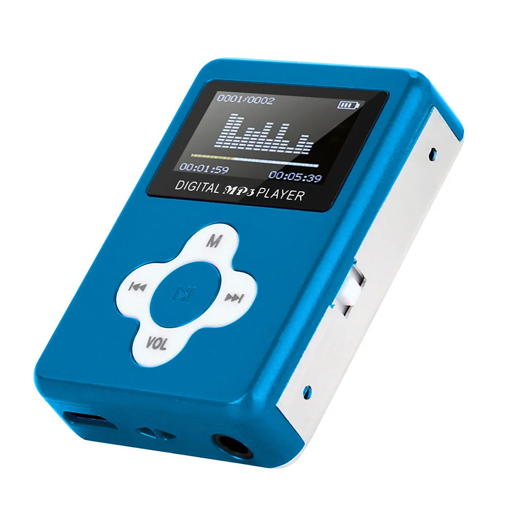 Абсолютно mp3-плеер Модный USB мини MP3-плеер ЖК-экран Поддержка 32 ГБ Micro SD TF карта 3,5 мм стерео разъем# pingyou