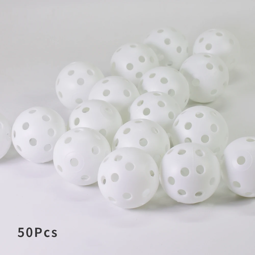 Hole White 50Pcs 50 шт. пены Eva воздушный поток полый практика мячи для гольфа мячи для тренировок для гольфа на открытом воздухе в помещении установка зеленая цель задний двор качели игры - Цвет: Hole White 50Pcs