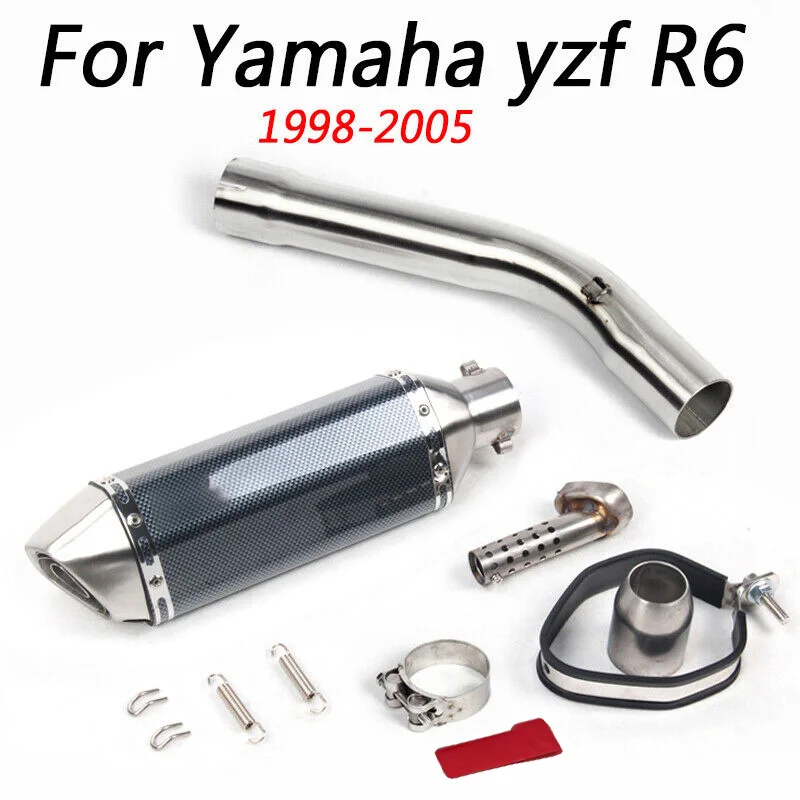 

Комплект выхлопных трубок для мотоцикла Yamaha YZF R6 1998-2005, 38-51 мм
