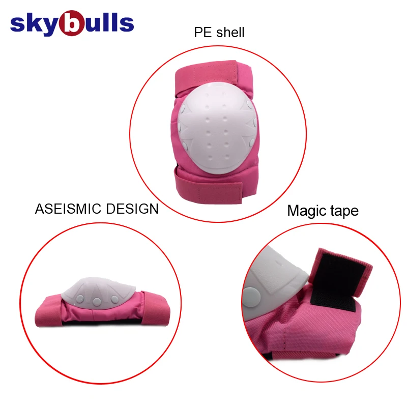 Skybulls 6 шт./компл. катание защитное Шестерни налокотники велосипед скейтборд наколенники протектор для мужчин Для женщин спортивные безопасностные Шестерни