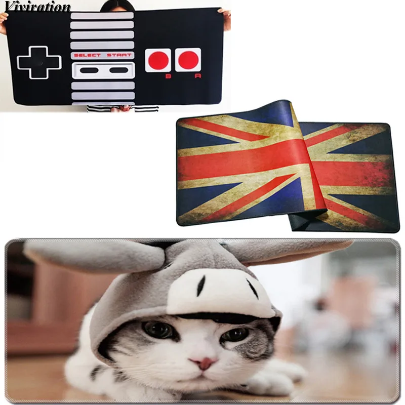 Large Natural Rubber Computer Gamer Mousepad Hot XL Prints Keyboard Desk Mat Locking Edge Laptop Accessories For Razer Mouse Pad