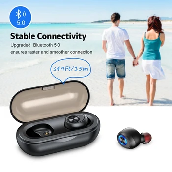 

TWS Wireless Earphone Bluetooth Earphone V5.0 Earphone Hi-Fi Sport Earbuds Headset Wireless Binaural for iPhone Xiaomi