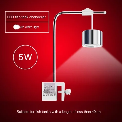 Halállat -Kiegészítők Akvárium 3 Színű Led Könnyű Lámpa Kis Haltartály Teknős Jar Akvárium -Bilincs Lámpa Tricolor Könnyű Alumínium - Image 4