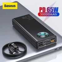 Baseus power bank 30000mah tipo-c pd 3.0 carregador rápido para o iphone carga rápida 3.0 bateria externa powerbank para xiaomi samsung