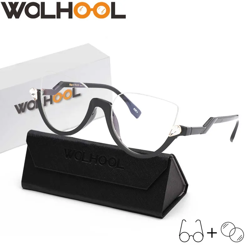 

Vintage Unique Big Frame Glasses Fancy Oversize Optical Frames Women Trendy Half Frame Eye Glasses Men Prescription Eyewear