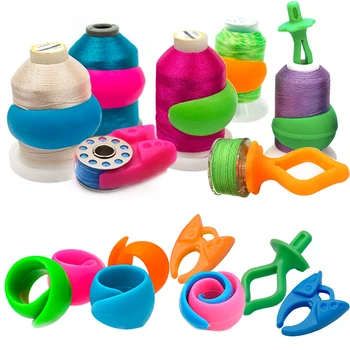 

MIUSIE 24PCS Silicone Bobbin Clips Holders Clamps Fixing Clip Set Embroidery Quilting and Sewing Thread Sewing Machine