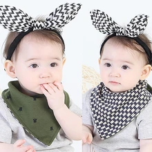 Детские нагрудники бандана из хлопка, двухслойные Слюнявчики для мальчиков и девочек, треугольные банданы, нагрудники, полотенце для новорожденных, шарф