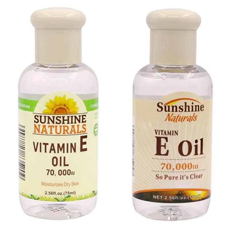 

75ML Natural Vitamin E Oil Morning and Night Essence 70000IU Hyaluronic Liquid Anti Wrinkles Serum Face Whitening Skin Care