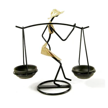 

Exotic Black Girl Home Decor Accessories Candlestick Romantic Iron Man Character Sculpture Home Decoration Birthday Gift LA274