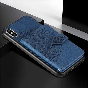 

Luxury Fabric Cloth Canvas Wallet Case For iphone 6 6s Plus 7 8 11 Pro Max X Xs Xr 7 Plus Magnetic Wallet Phone Case Coque Cover