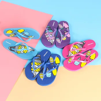 

2020 Slippers Kids Cute Cone Children Flip Flops Summer Korean Flat Flaps Slipper Girls Slippers Girls Slippers Boys Slippers