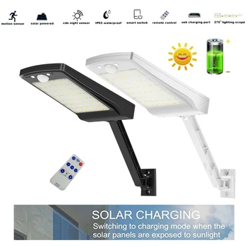 

LED Solar Street Light Outdoor Wall Lamp3 Mode Waterproof Bracket Street light Garden rard PIR Motion Sensor Lamp