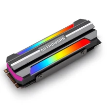 Radiateur à Dissipation thermique, couleur M.2 SSD, feuille en alliage d'aluminium, ARGB M.2 2280 NVME, disque dur à semi conducteurs, 1600W