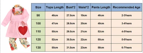 Одежда для маленьких девочек пуловер с сердечками на День святого Валентина топы, штаны с цветочным принтом повязка на голову с геометрическим рисунком, комплект из 3 предметов