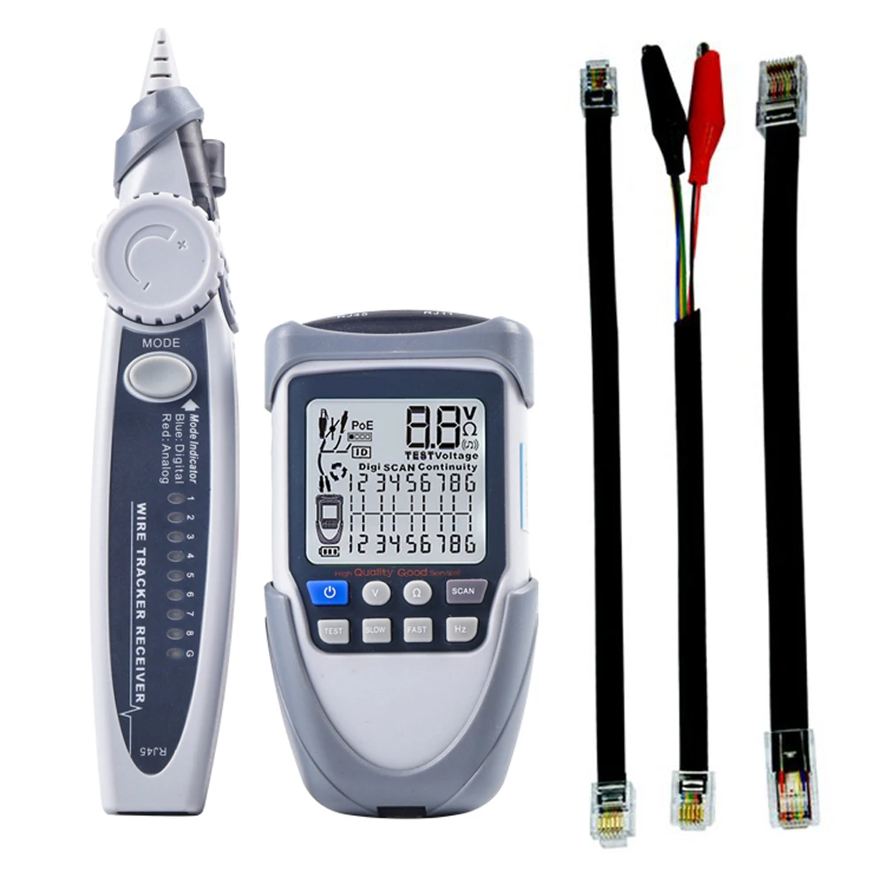 Network Cable Tester Wire Tracker Continuity Battery Voltage