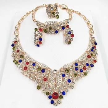 

Fashion jewelry set African Nigeria Dubai gold-color African bead jewelry wedding jewelry set african beads jewelry sets