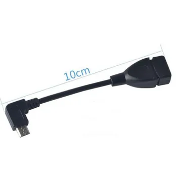 

New USB 2.0 OTG Female to 90 Degree Angled Micro USB Male Cable Cord Adapter Extension Cable Connector F823