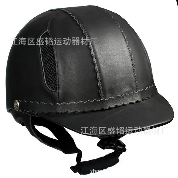 Professional Equestrian Helmet CE Leather Horse Helmet Horse Racing Knight Helmet Riding Helmet Riding Hat