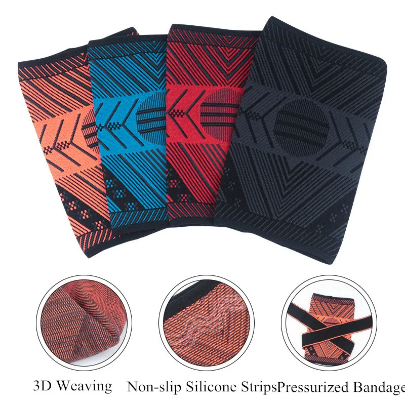 1 piece Compression Knee Bandage Brace Elastic Knee Pads Support Sports Basketball Soccer Gym Adjustable Knees Sleeves Protector