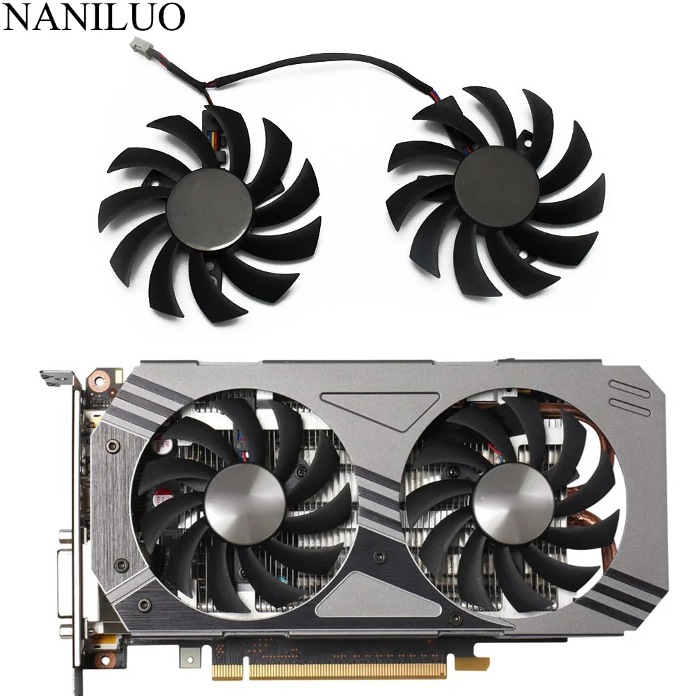 Охлаждающий вентилятор 75 мм PLD08010S12HH 000 0.35A GTX1060 для ZOTAC GeForce GTX 1060 3 Гб AMP! Вентилятор